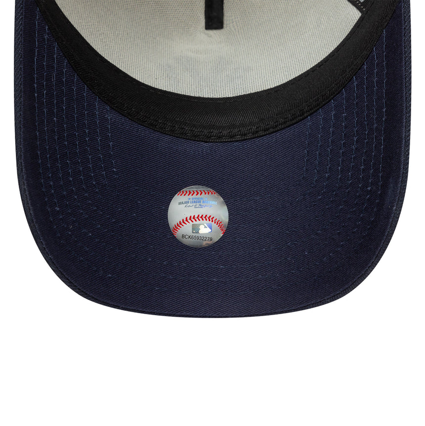 Gorra de los Yankees de Nueva York, parche, New Era, 9FORTY, A-frame, beige