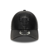 Gorra de los Chicago Bulls, PU MC, New Era, 9FORTY, lisa, negra
