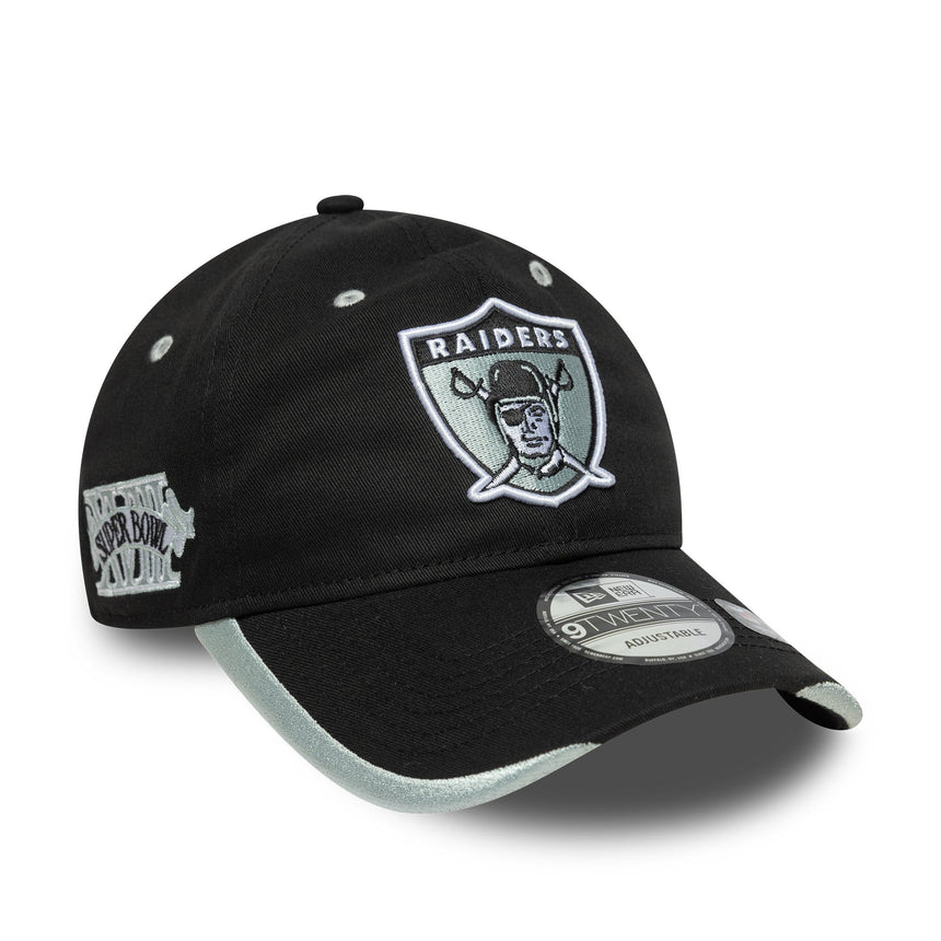 Gorra de los Raiders de Las Vegas, NFL, New Era, 9TWENTY, negra