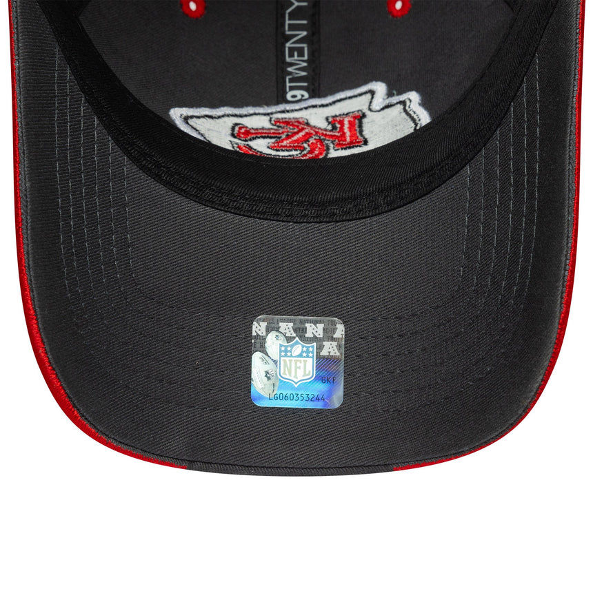 Gorra de los Chiefs de Kansas City, pin del equipo, New Era, 9TWENTY, lisa, gris
