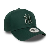Gorra de los Yankees de Nueva York, marco delineado, New Era, 9FORTY, tono único, verde