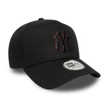 Gorra de los Yankees de Nueva York, pin de contorno, New Era, 9FORTY, negro