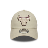 Gorra de los Chicago Bulls, insignia TEAM OUTLINE, 9FORTY, gris