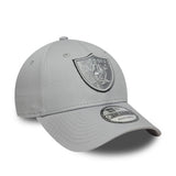 Gorra de los Raiders de Los Ángeles, TEAM OUTLINE, New Era, 9FORTY, gris