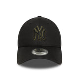 Gorra de los Yankees de Nueva York, contorno del equipo, New Era, 9FORTY, contorno, negra