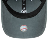 Gorra de los Yankees de Nueva York, logo mini lavado, New Era, 9TWENTY, gris