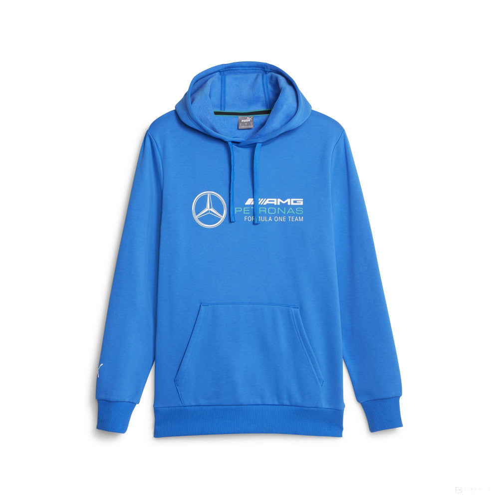 Mercedes sweatshirt, hooded, Puma, ESS, fleece, blue - FansBRANDS®