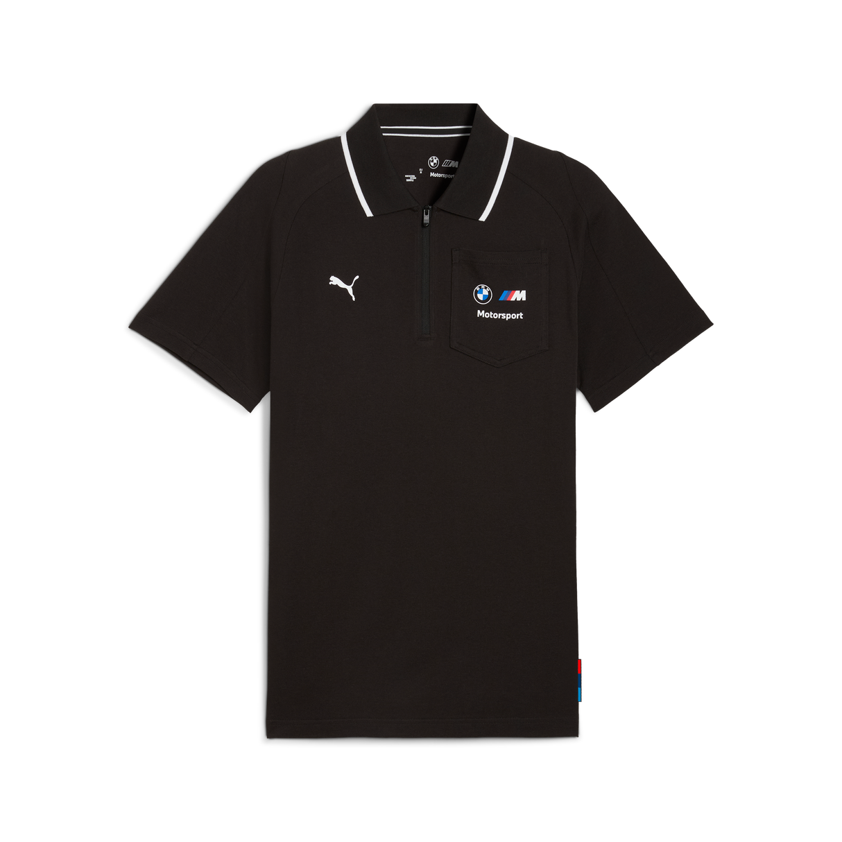 BMW polo con cremallera, Puma, MMS, negro 🔥