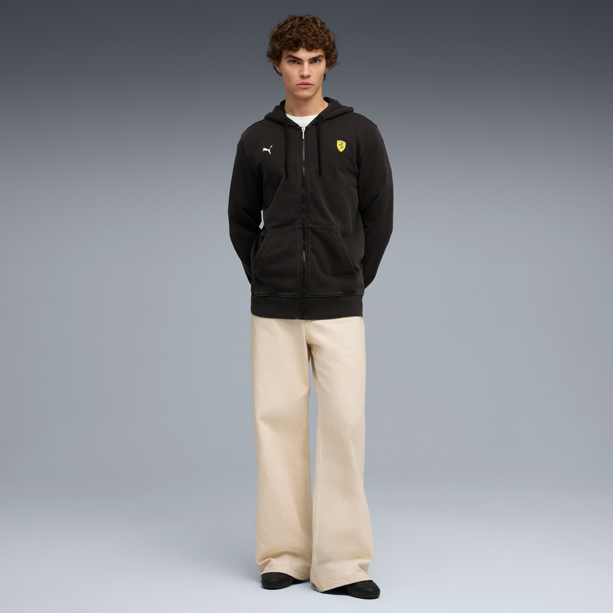 Sudadera con cremallera de Ferrari, Puma, negra 🔥