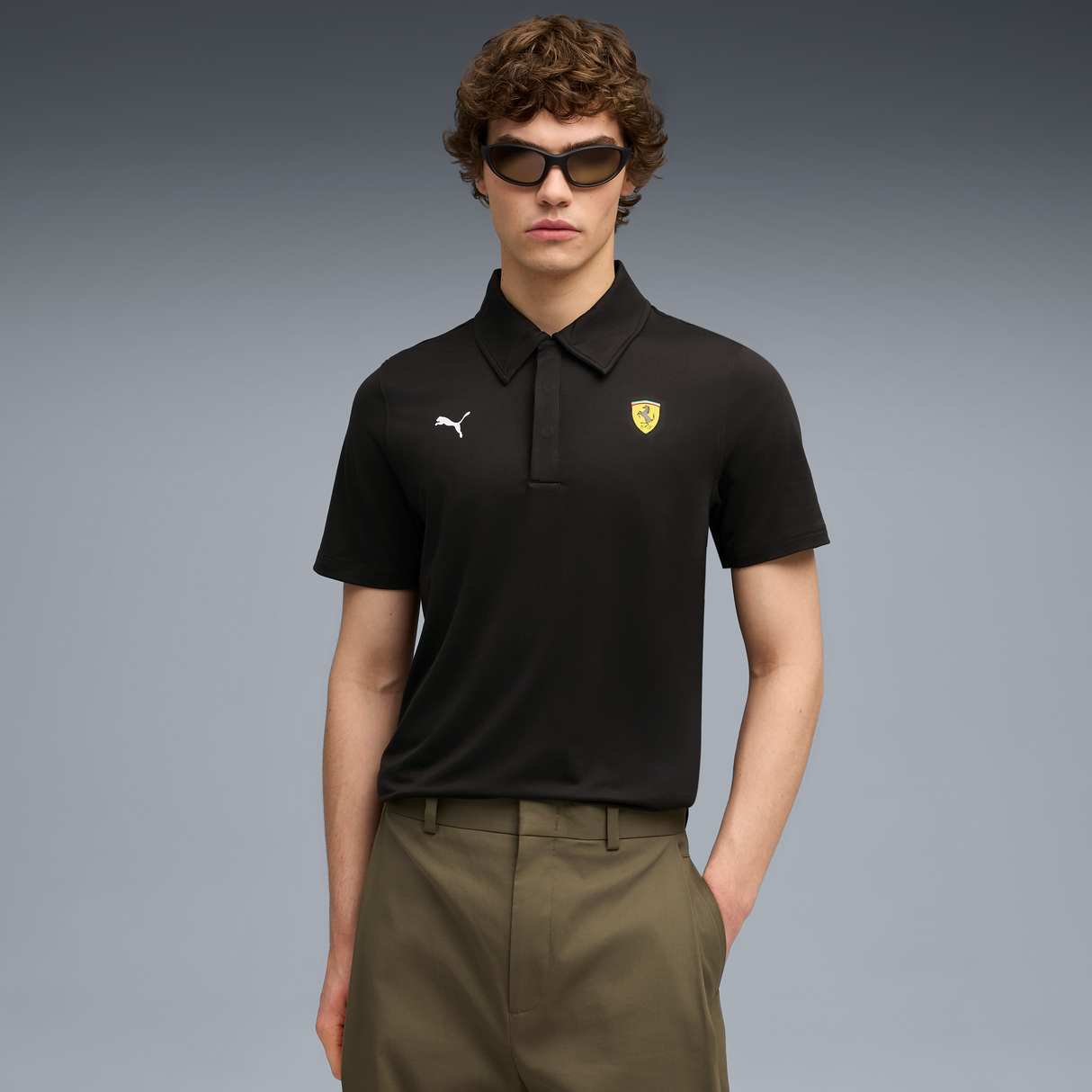 Polo Ferrari, Puma, ropa deportiva cloudspun, negro 🔥