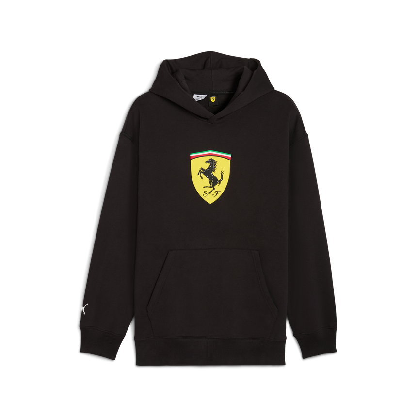 Sudadera con capucha de Ferrari, Puma, ropa deportiva, logo de escudo, negro 🔥