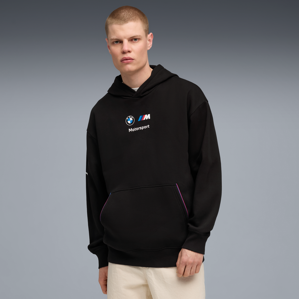 Sudadera con capucha de forro polar BMW, Puma, MMS, essential+, negra 🔥