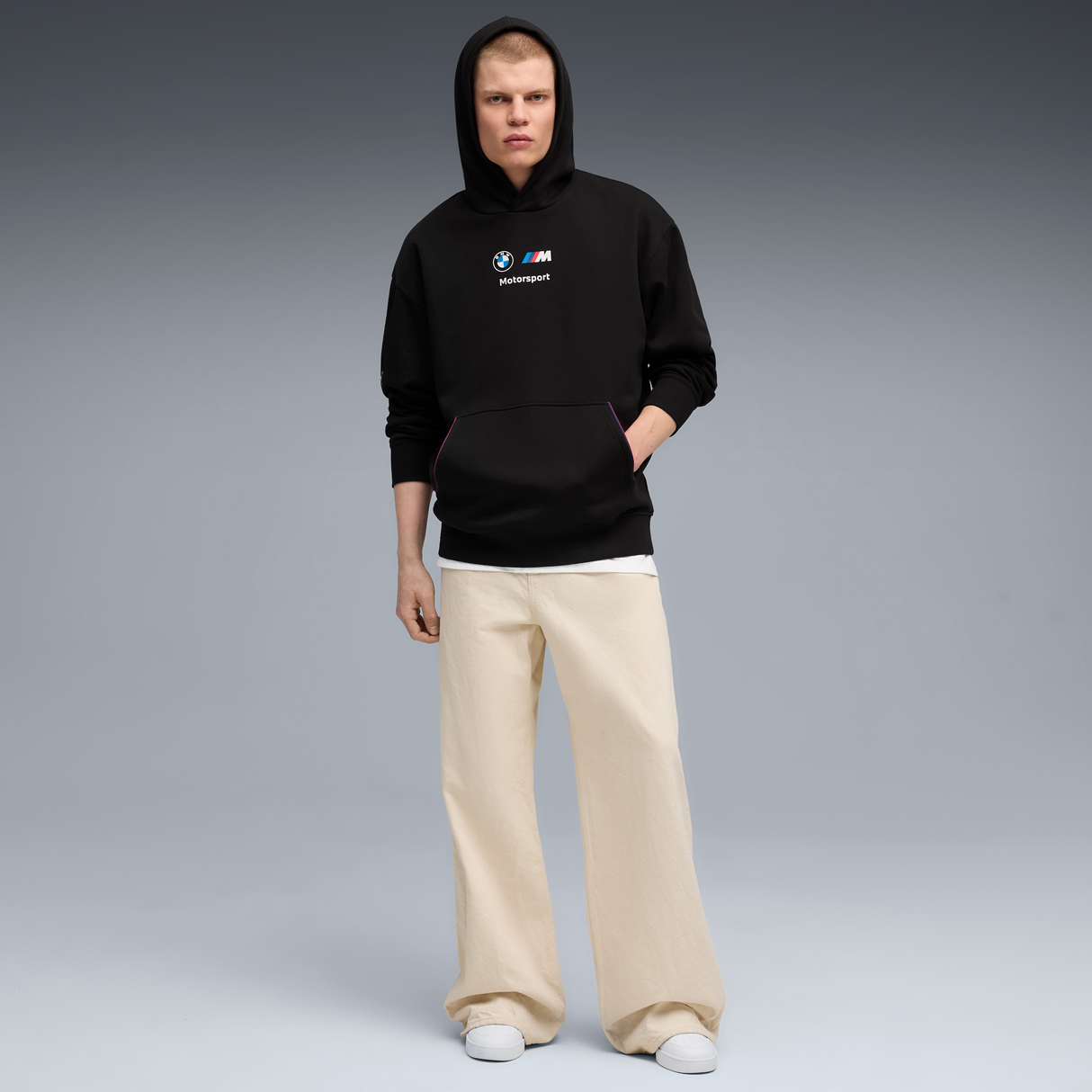 Sudadera con capucha de forro polar BMW, Puma, MMS, essential+, negra 🔥