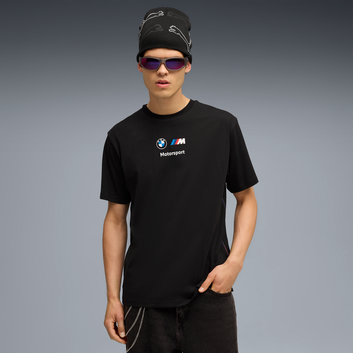 Camiseta BMW, Puma, MMS, logo BMW II, essential+, negro 🔥