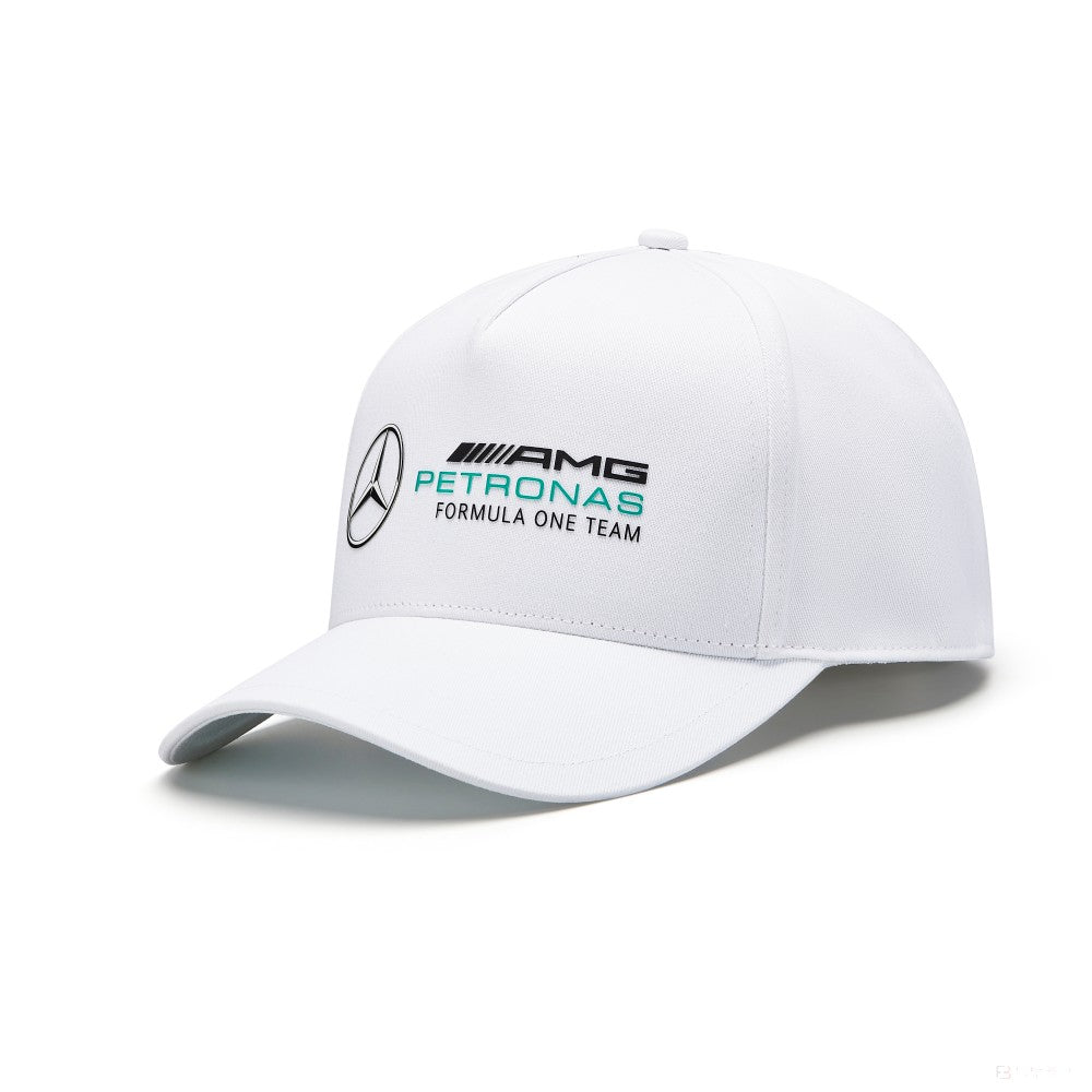 Gorra de carreras Mercedes blanca