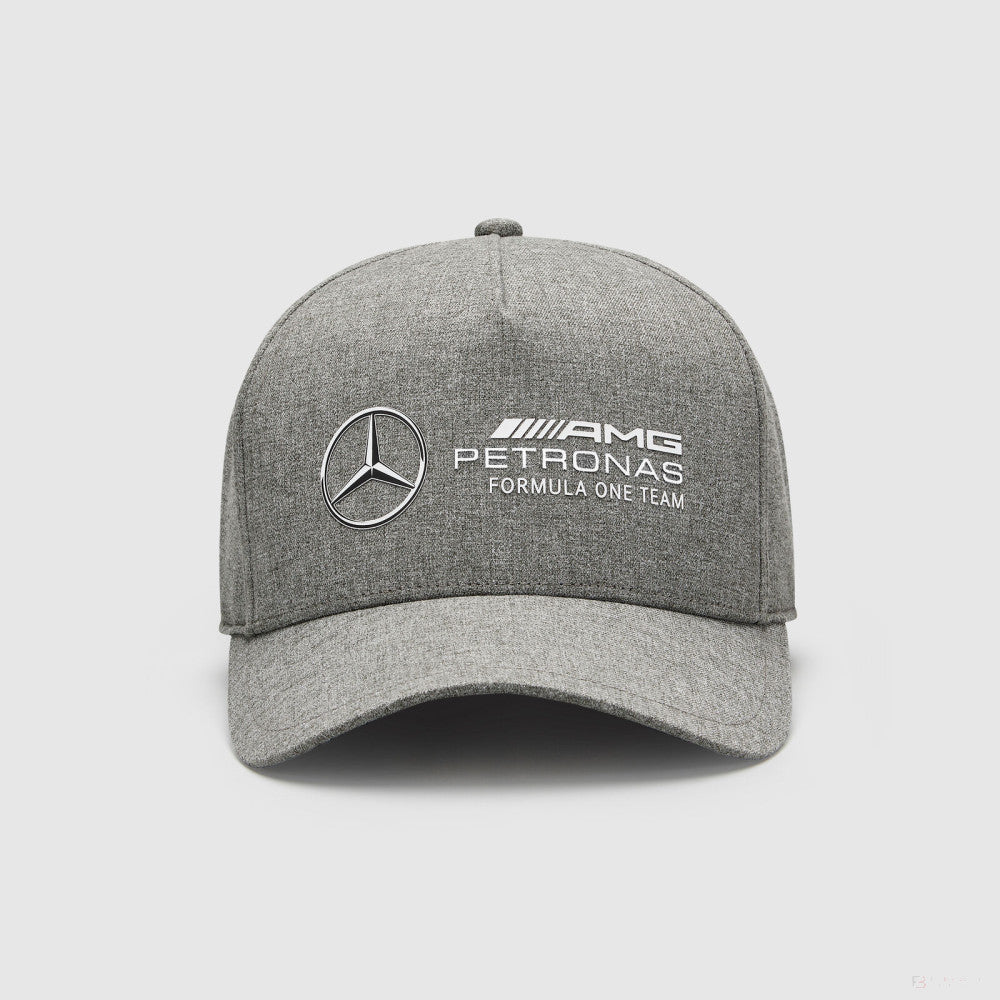 Gorra de carreras Mercedes gris
