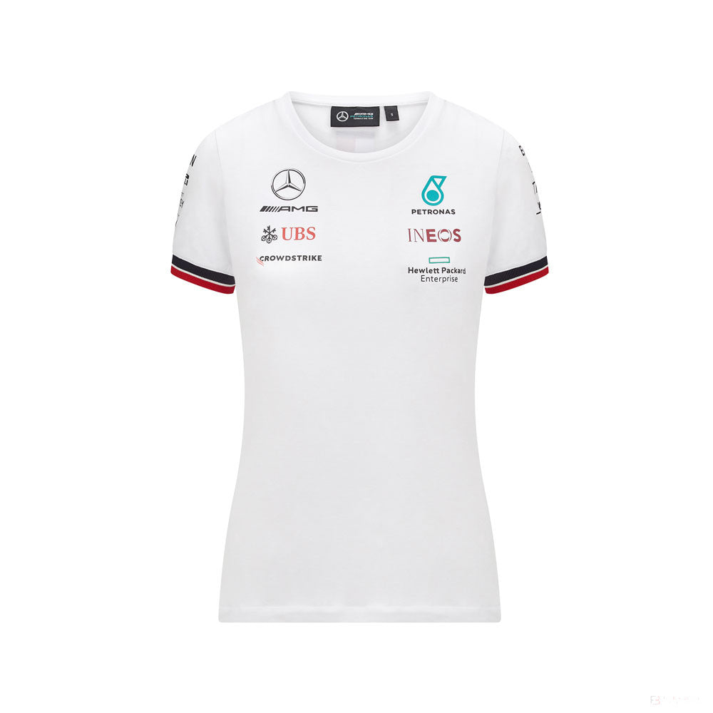 2021, Blanco, Mercedes Mujeres Team Camiseta