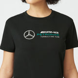 2022, Negro, Large Logo, Mercedes Camiesta Mujeres