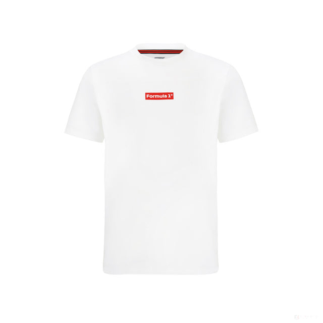 2022, Blanco, SMALL BOX LOGO GRAPHIC, Formula 1 Camiesta - FansBRANDS®