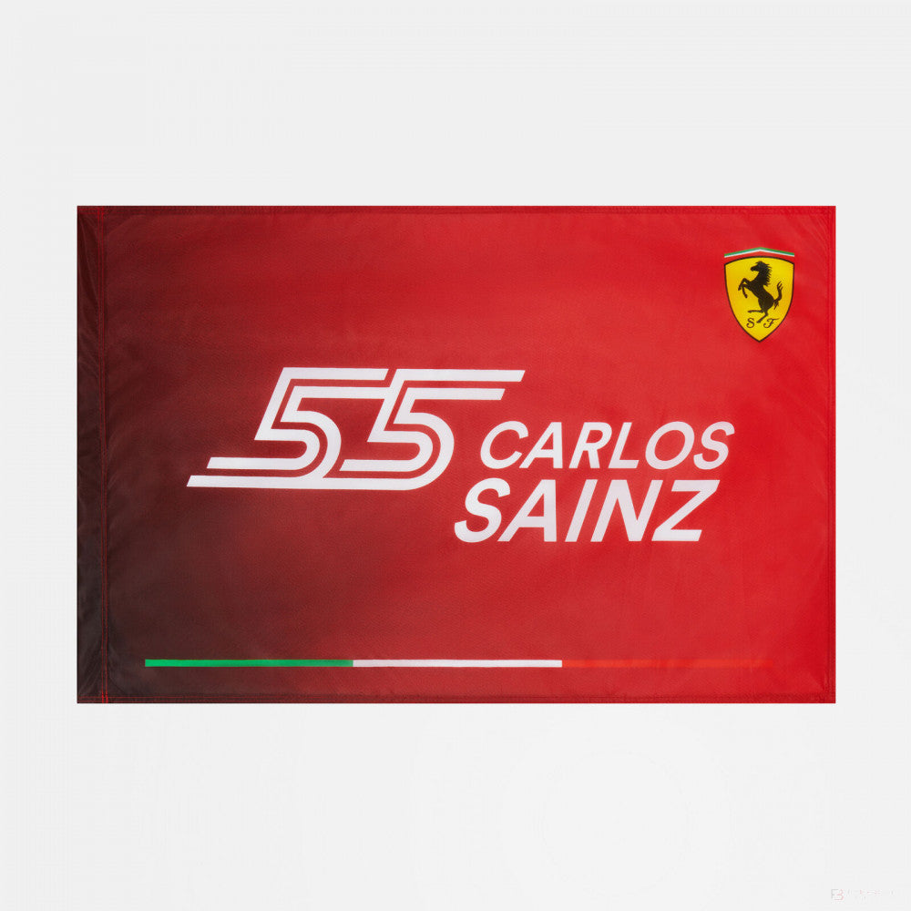 Ferrari Carlos Sainz Bandera, 90x60 cm, Rojo, 2021