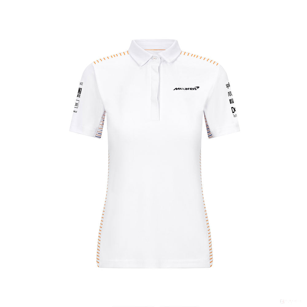 Camiseta de Mujer con Cuello, McLaren, Blanco, 2021 - Team - FansBRANDS®