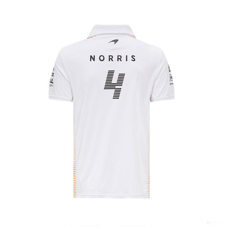 Camiseta para Hombre con Guello, McLaren Lando Norris, Blanco, 2021 - Team
