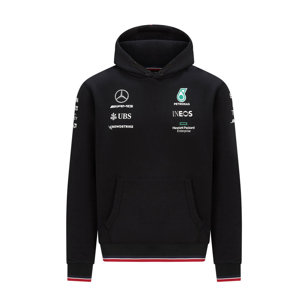 Sudadera con capucha de Mercedes, Equipo, Negro, 2021