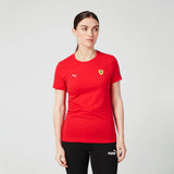 Ferrari Menor Shield Mujeres Camiseta, Rojo, 2021 - FansBRANDS®