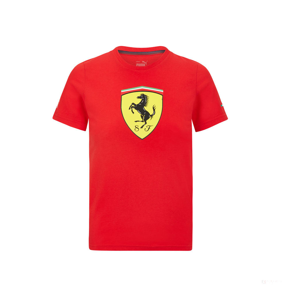 Ferrari Grande Shield Nino Camiseta, Rojo, 2021 - FansBRANDS®