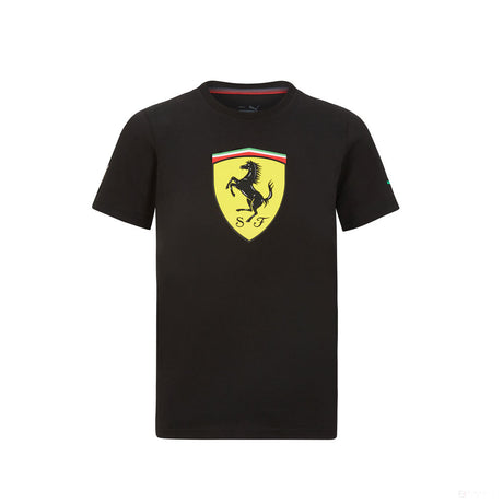 Ferrari Grande Shield Nino Camiseta, Negro, 2021 - FansBRANDS®
