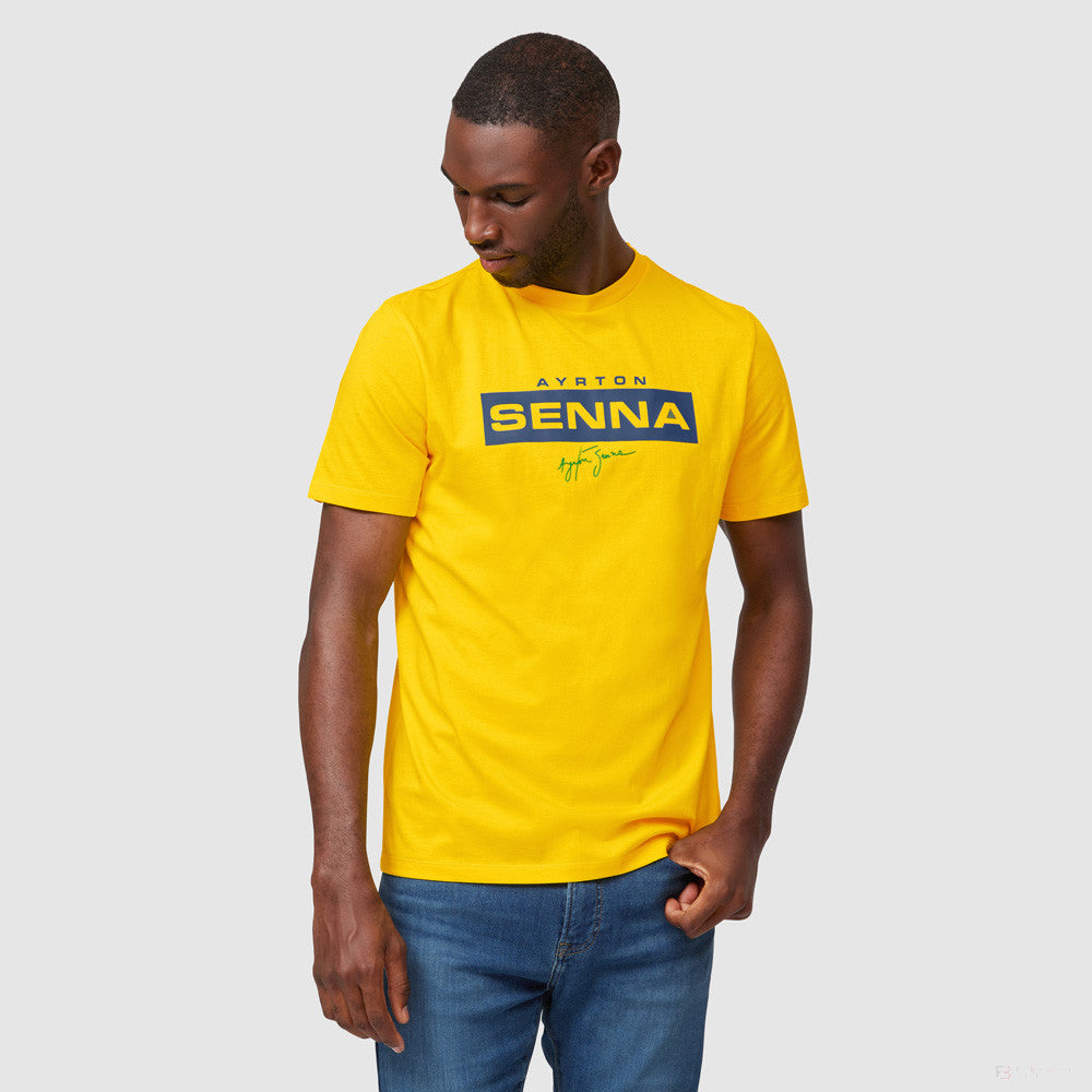 Ayrton Senna Camiseta, Logo, Amarillo, 2021 - FansBRANDS®