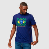 Camiseta para Hombre, Ayrton Senna Flag, Azul, 2021 - FansBRANDS®