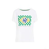 Camiseta de Mujer, Ayrton Senna Flag, Blanco, 2021