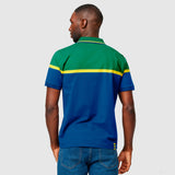 Camiseta de Hombre con Cuello, Ayrton Senna Stripe, Azul, 2021