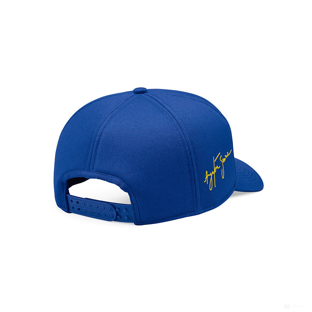 Gorra de ala Plana, Ayrton Senna Original Nacional, Adulto, Azul - FansBRANDS®