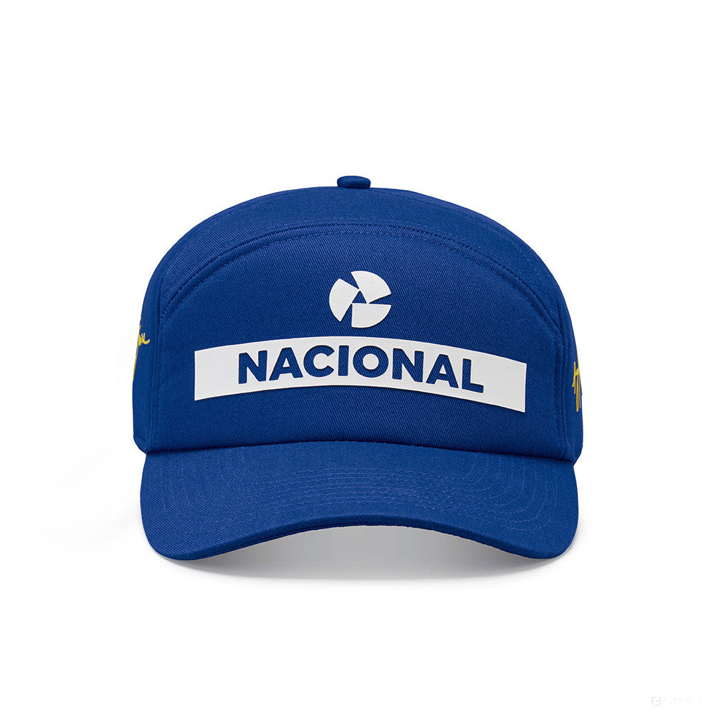 Gorra de ala Plana, Ayrton Senna Original Nacional, Adulto, Azul - FansBRANDS®