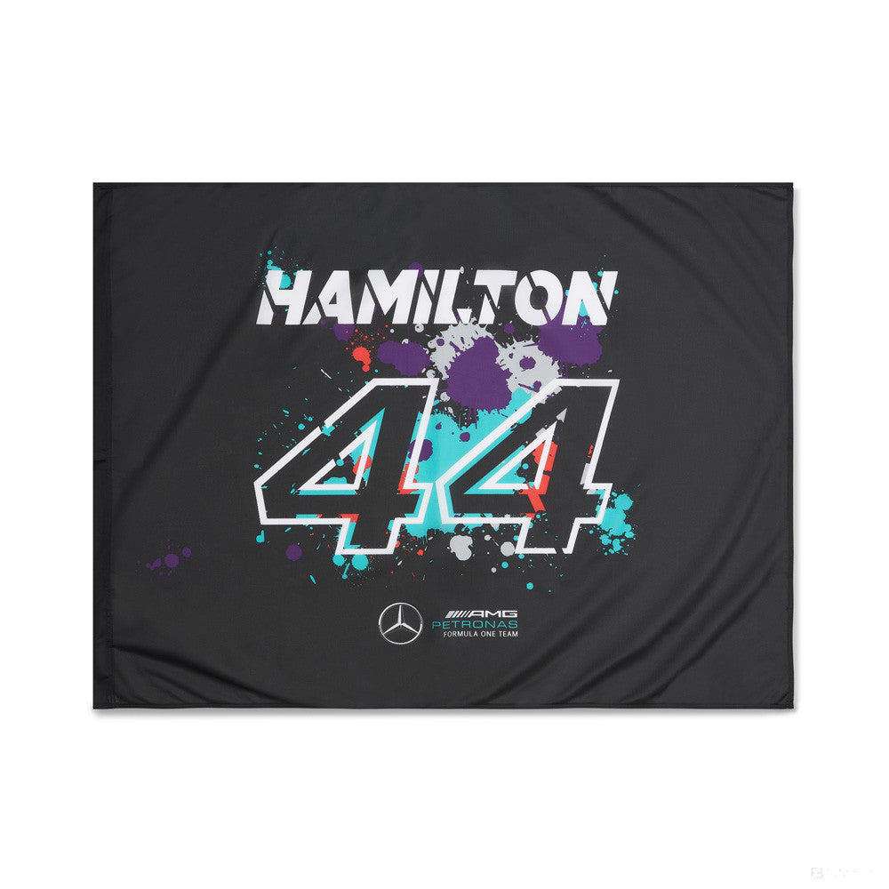 2022, Multicolor, 120x90cm, Lewis Hamilton, Mercedes Bandera