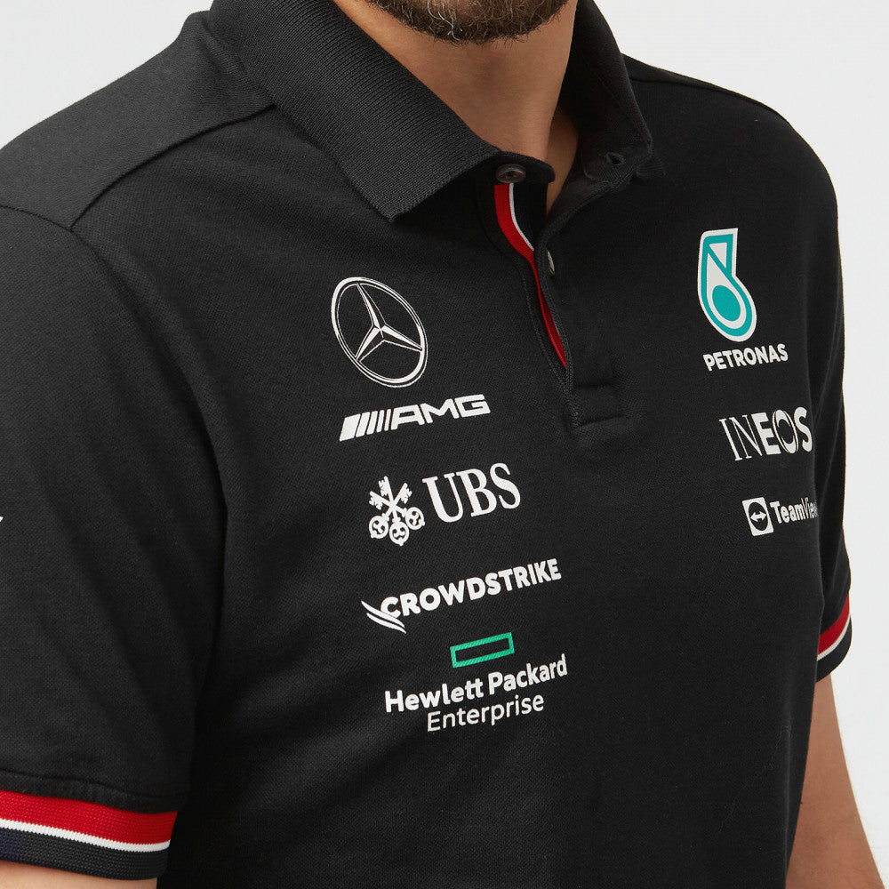 2022, Negro, Mercedes Team Camiseta