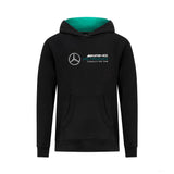Sudadera con capucha y logotipo Mercedes, niño, negra - FansBRANDS®