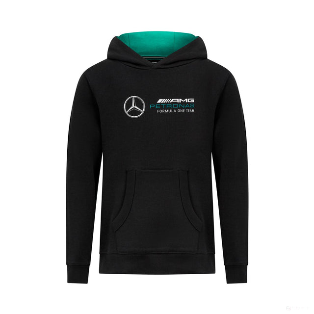 Sudadera con capucha y logotipo Mercedes, niño, negra - FansBRANDS®