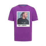 Camiseta Mercedes Lewis Hamilton retrato, morada - FansBRANDS®