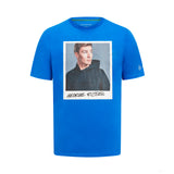 Camiseta retrato Mercedes George Russell, azul - FansBRANDS®