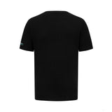 Camiseta Mercedes Lewis Hamilton Logo, hombre, negra - FansBRANDS®