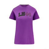 Mercedes Lewis Hamilton, Camiseta con logo, Mujer, Morado - FansBRANDS®