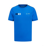 Camiseta deportiva Mercedes George Russell, Azul - FansBRANDS®