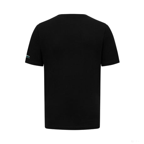 Camiseta Mercedes George Russell Logo, Hombre, Negra - FansBRANDS®