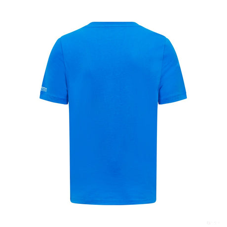 Camiseta con logo Mercedes George Russell, Hombre, Azul