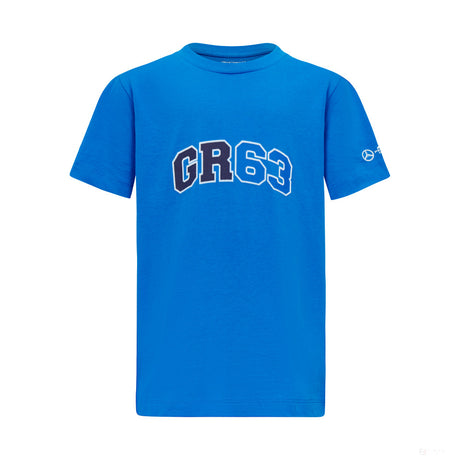 Camiseta Mercedes George Russell Logo, Niño, Azul - FansBRANDS®