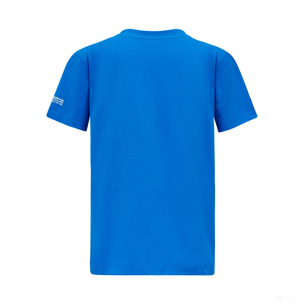 Camiseta Mercedes George Russell Logo, Niño, Azul - FansBRANDS®