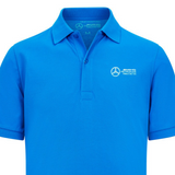 Mercedes Men's George Russell Collar T-Shirt, Blue
